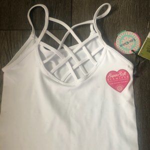 White Crissy Crossy Tank Top